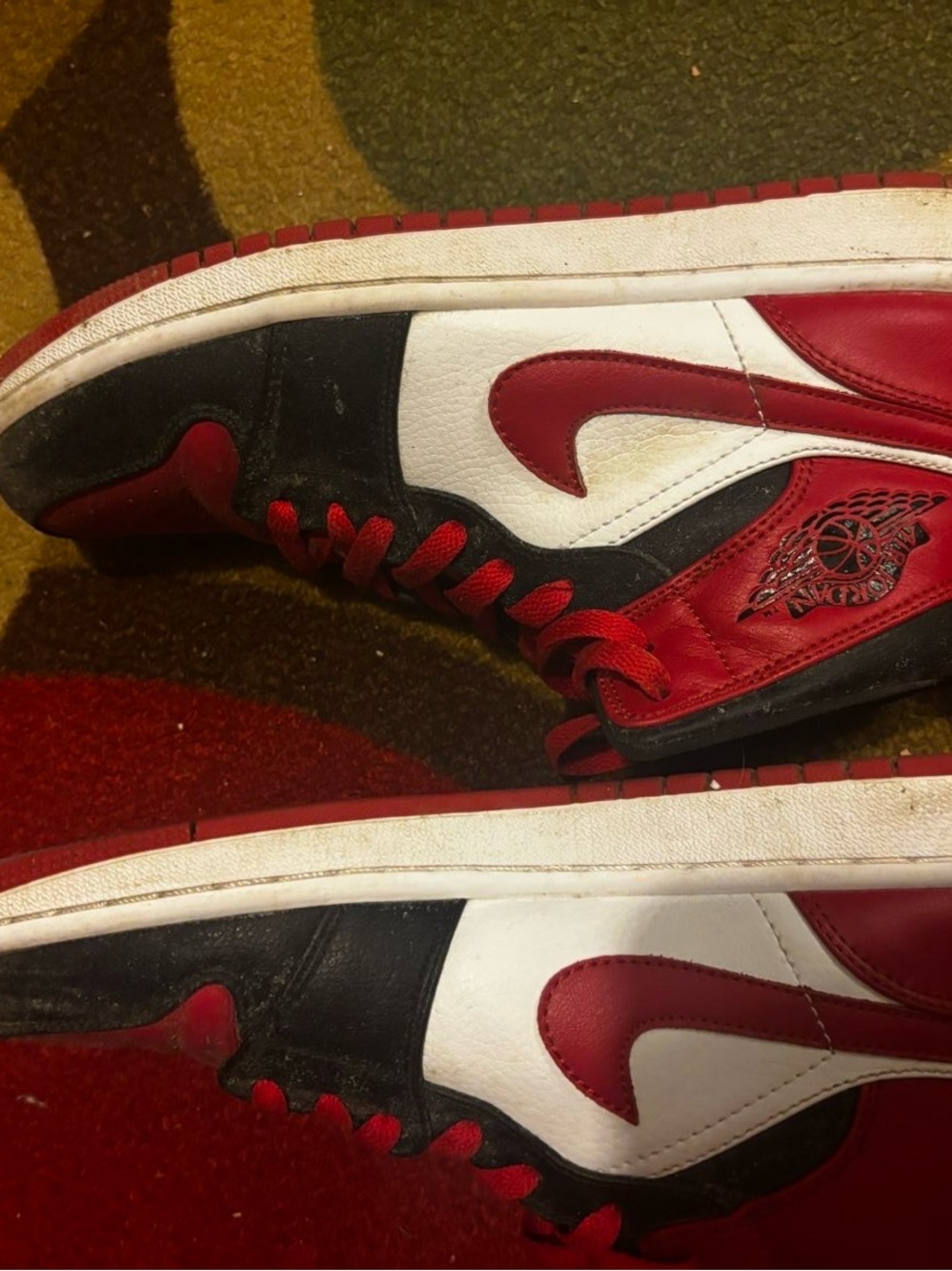 Jordan Retro Low Men's Sneakers - Red / Black / White
